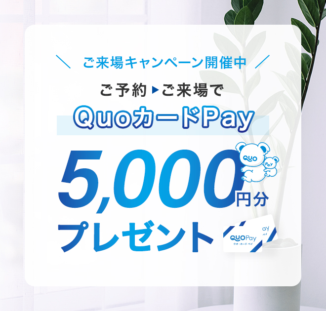 ご来場キャンペーン開催中 ご来場でQuoカードpay 5,000円分 プレゼント