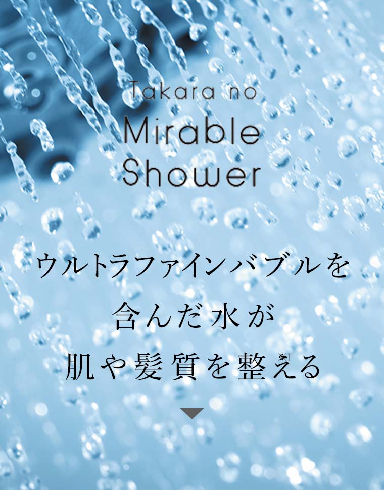TakaranoMitableShower ウルトラファインバブルを含んだ水が肌や髪質を整える