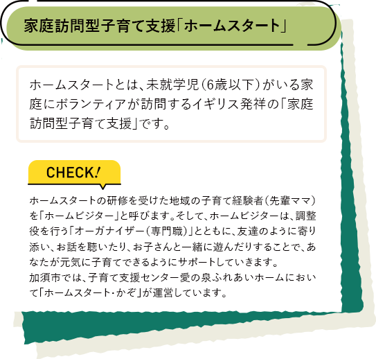 家庭訪問型子育て支援「ホームスタート」