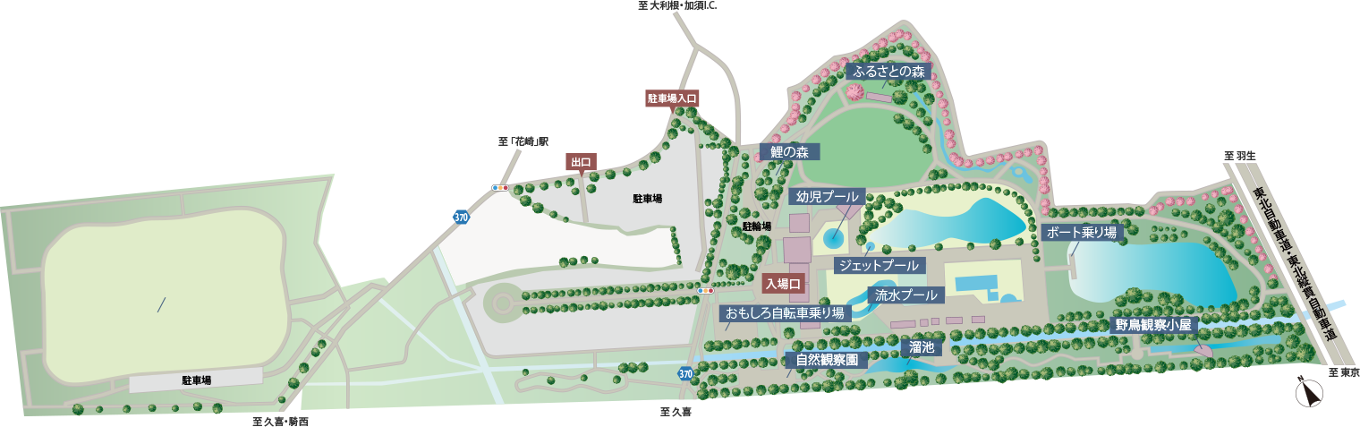 加須はなさき公園マップ