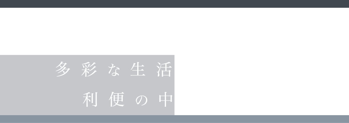 PREMIUM ADDRESS 多彩な生活施設が揃う利便の中枢立地。